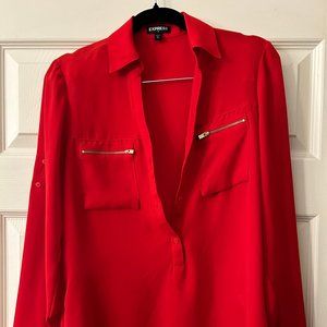 Red Express Blouse Size XS